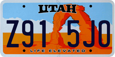 UT license plate Z915JO