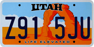 UT license plate Z915JU