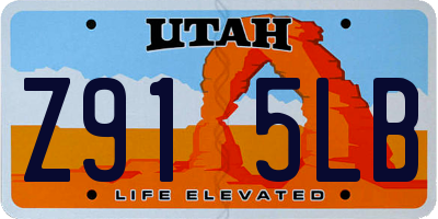 UT license plate Z915LB