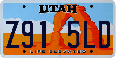 UT license plate Z915LD