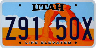 UT license plate Z915OX