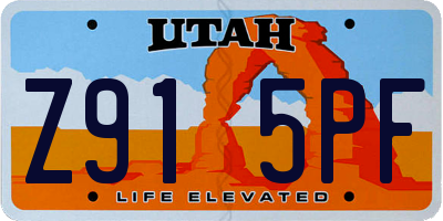 UT license plate Z915PF