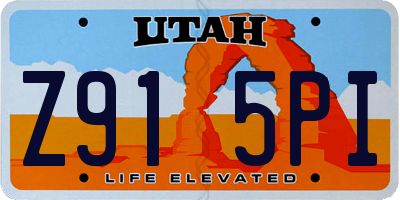 UT license plate Z915PI
