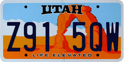 UT license plate Z915QW