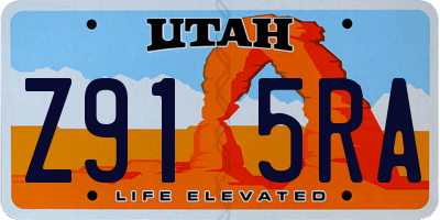 UT license plate Z915RA