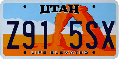 UT license plate Z915SX