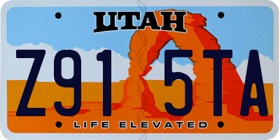 UT license plate Z915TA