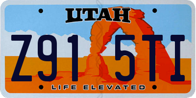 UT license plate Z915TI