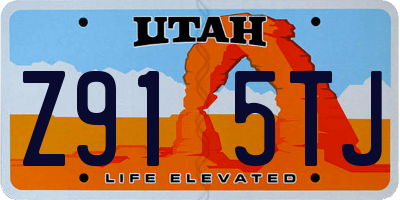 UT license plate Z915TJ