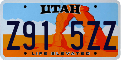 UT license plate Z915ZZ