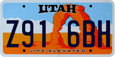 UT license plate Z916BH