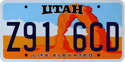 UT license plate Z916CD
