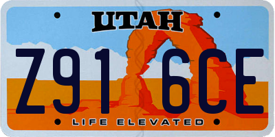 UT license plate Z916CE