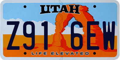 UT license plate Z916EW
