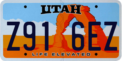 UT license plate Z916EZ