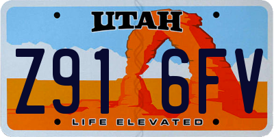 UT license plate Z916FV