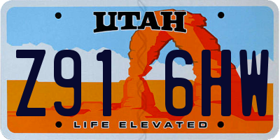 UT license plate Z916HW
