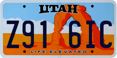 UT license plate Z916IC