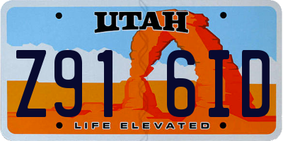 UT license plate Z916ID
