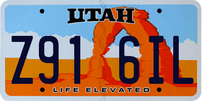 UT license plate Z916IL