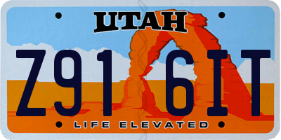 UT license plate Z916IT