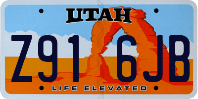 UT license plate Z916JB