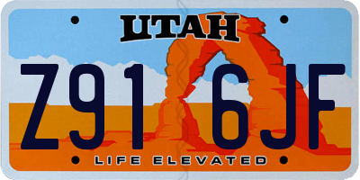 UT license plate Z916JF