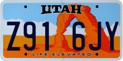 UT license plate Z916JY