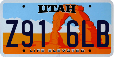 UT license plate Z916LB