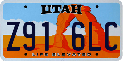 UT license plate Z916LC