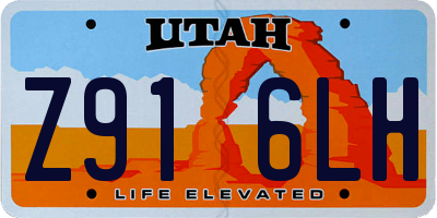 UT license plate Z916LH
