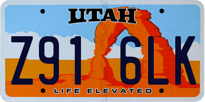 UT license plate Z916LK