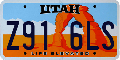UT license plate Z916LS