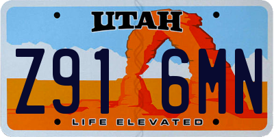 UT license plate Z916MN