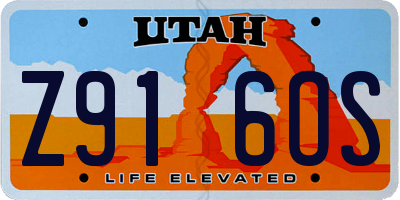 UT license plate Z916OS