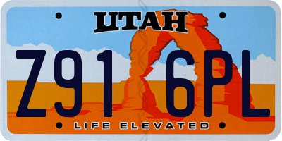 UT license plate Z916PL