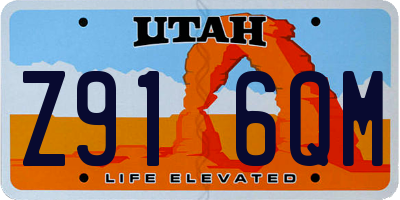 UT license plate Z916QM