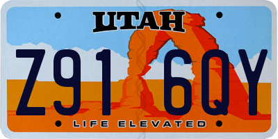 UT license plate Z916QY