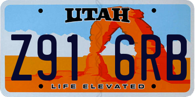 UT license plate Z916RB