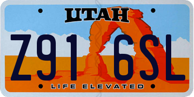 UT license plate Z916SL