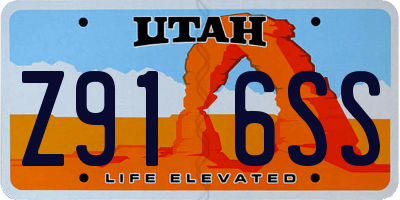 UT license plate Z916SS