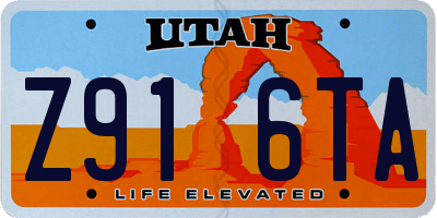 UT license plate Z916TA
