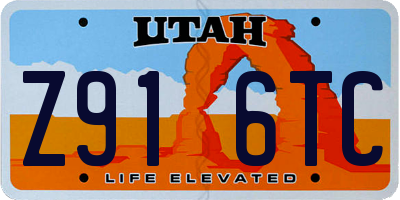 UT license plate Z916TC