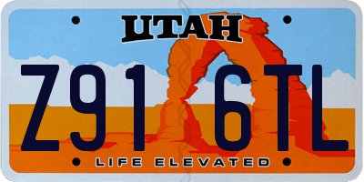 UT license plate Z916TL
