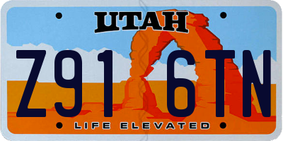 UT license plate Z916TN