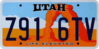 UT license plate Z916TV