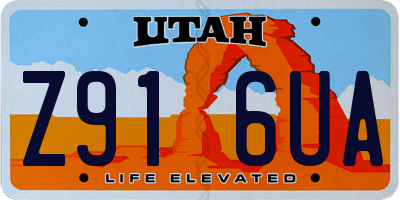 UT license plate Z916UA