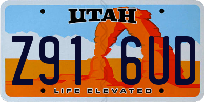 UT license plate Z916UD
