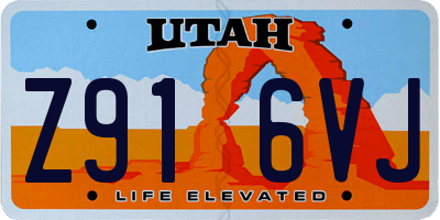 UT license plate Z916VJ