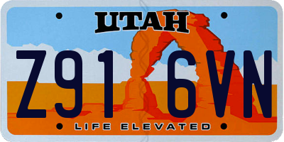 UT license plate Z916VN